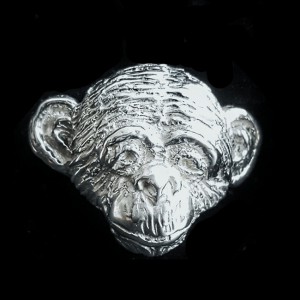 Schimpansenkopf Anstecker